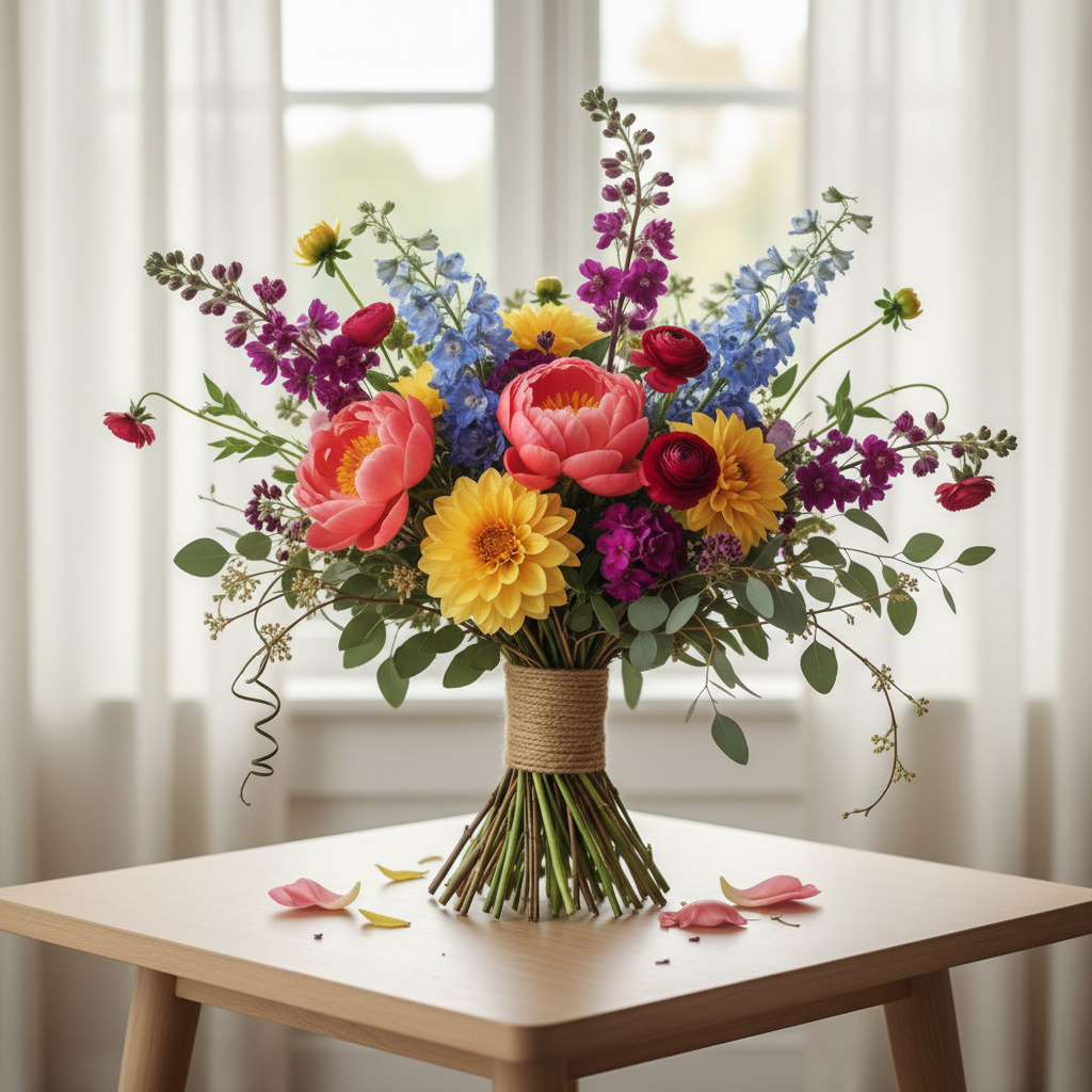 Handgebundener Blumenstrauß